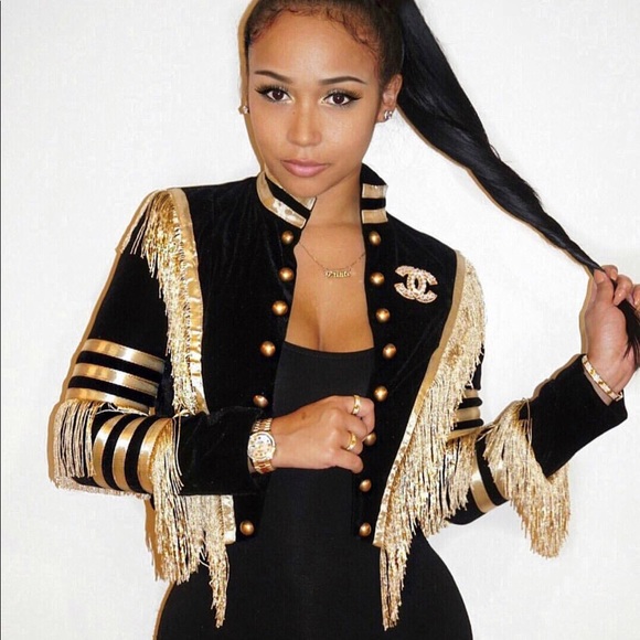Jackets & Coats Gold Fringe Jacket Poshmark